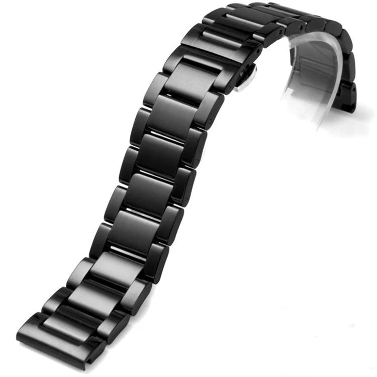 18 20 21 22 23 24 26mm Solid Metal Wristband No Gap Stainless Steel Watch Band Bracelet Replacement Strap Accessorie with Tool