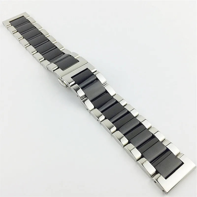 18 20 21 22 23 24 26mm Solid Metal Wristband No Gap Stainless Steel Watch Band Bracelet Replacement Strap Accessorie with Tool