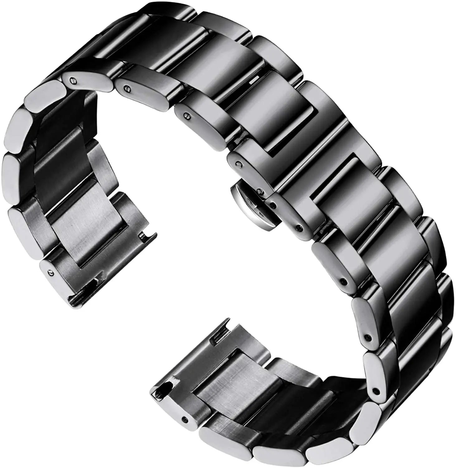 18 20 21 22 23 24 26mm Solid Metal Wristband No Gap Stainless Steel Watch Band Bracelet Replacement Strap Accessorie with Tool