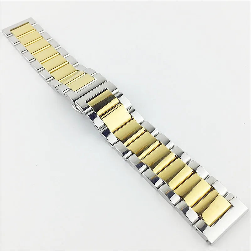 18 20 21 22 23 24 26mm Solid Metal Wristband No Gap Stainless Steel Watch Band Bracelet Replacement Strap Accessorie with Tool
