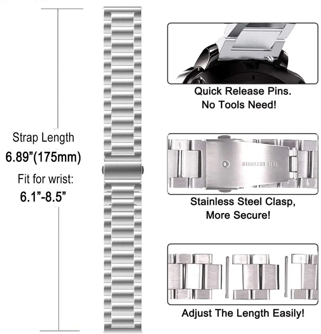 2 in 1 Case & Band For Amazfit GTR3 GTR 3 Pro Stainless Steel Strap Clear Protective Cover Bumper Set Smart Watch Accessories
