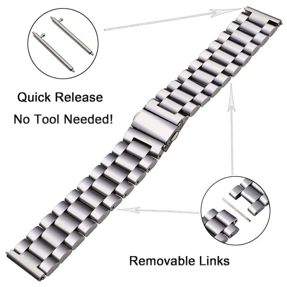 22MM Watch Band for Huami Amazfit GTR 4 3 Pro Bracelet Stainless Steel Metal Strap For Amazfit GTR4 GTR3 Wristband Accessories