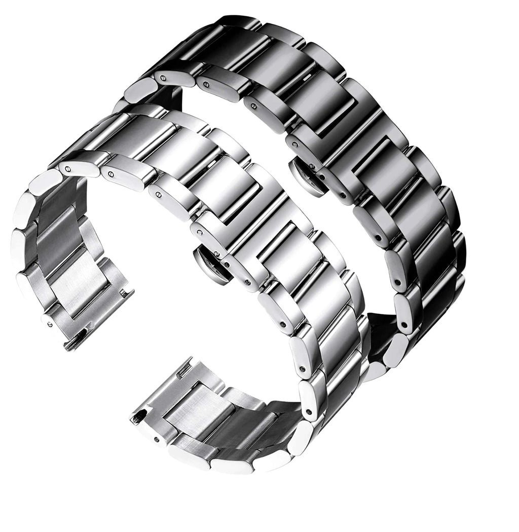 18 20 21 22 23 24 26mm Solid Metal Wristband No Gap Stainless Steel Watch Band Bracelet Replacement Strap Accessorie with Tool