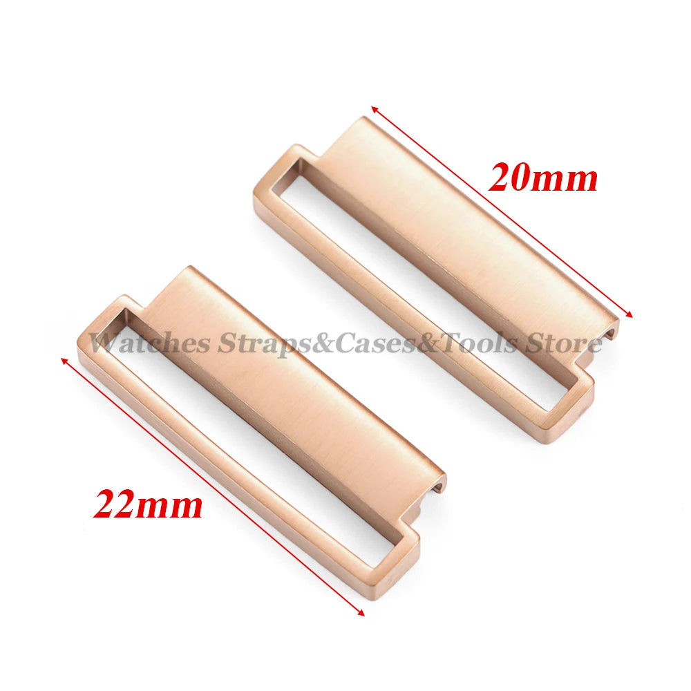 1 Pair Stainless Steel Watch Connector 20mm to 22mm 22mm to 24mm Quick Release Metal Adapter for Nylon Strap Watch Accessories