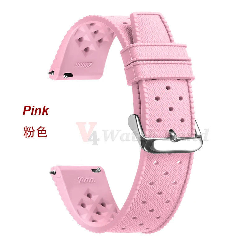 Premium Grade Tropical Rubber Watchband Strap 18mm 20mm 22mm  for Seiko SRP7J1 Watch Bands for Omega for Rolex Diving Waterproof