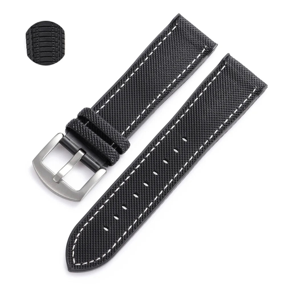 Watch Band for Omega for Swatch Joint for MoonSwatch Strap for Seamaster 300 Men Women 20mm Rubber Silicone Strap Wrist Bracelet