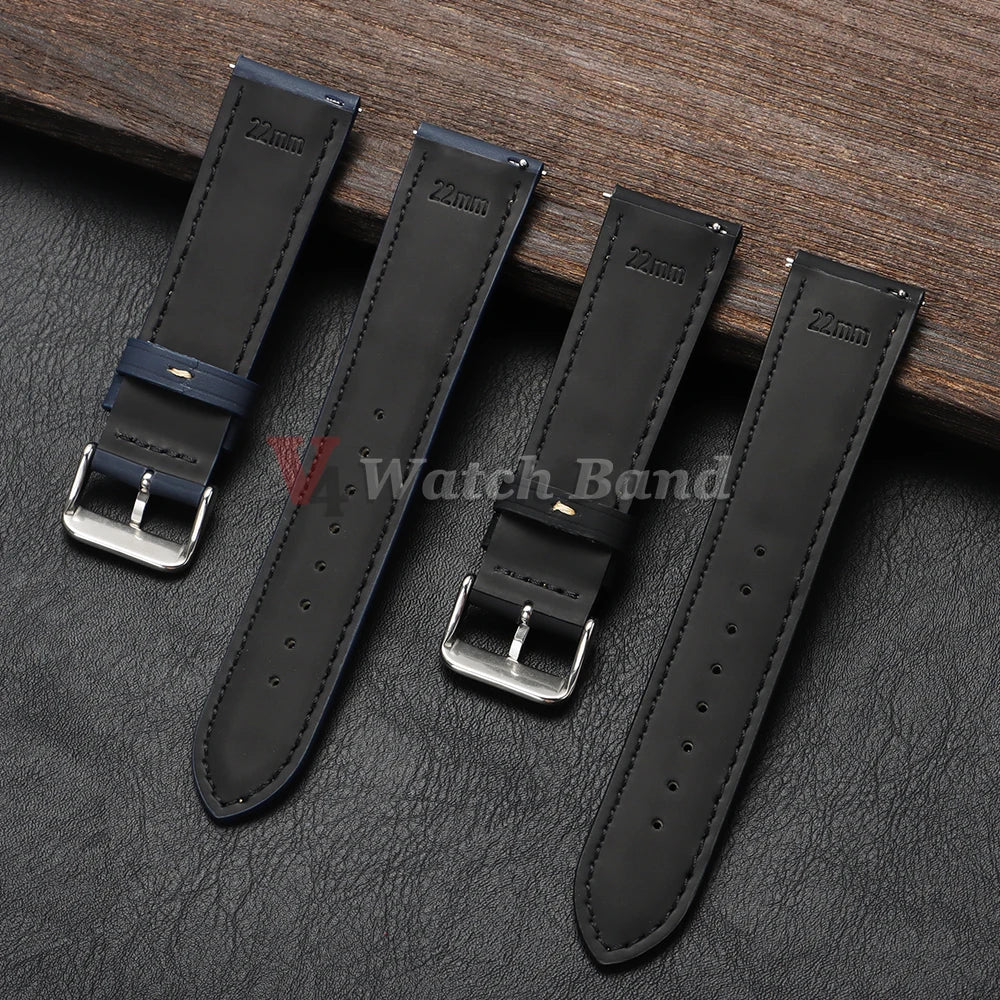 18mm 20mm 22mm Vintage Brown Strap for Omega Bracelets Quick Release Watch Band Genuine Leather Watch Strap for Seiko Replace
