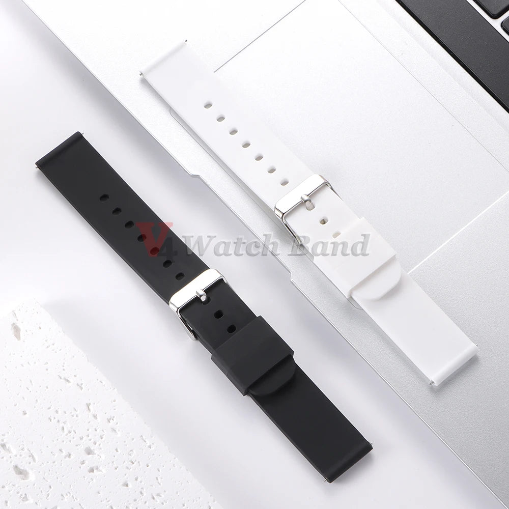 Silicone Watch Band Rubber Wrist Straps 18mm 20mm 22mm 24mm Watch Strap for Galaxy Replace Bands for Oris for Seiko for Citizen
