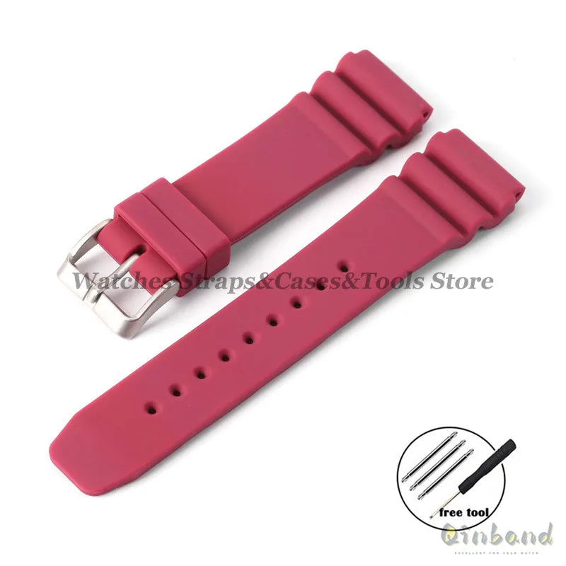 Soft Silicone Watch Band 22mm for Seiko for Rolex Waterproof Camouflage Rubber Watch Strap Bracelet Sport Watch Replacement Belt