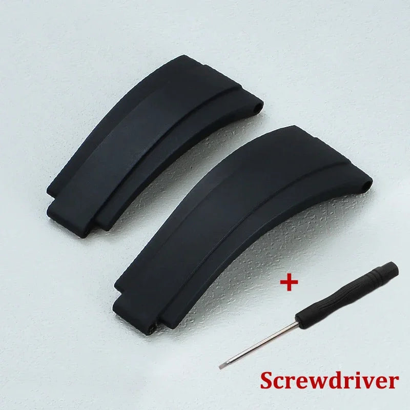 20mm Band for Rolex Watch Strap for Daytona Submariner DEEPSEA GMT Oyster Adjustable Rubber Silicone Bracelet with Screw Driver