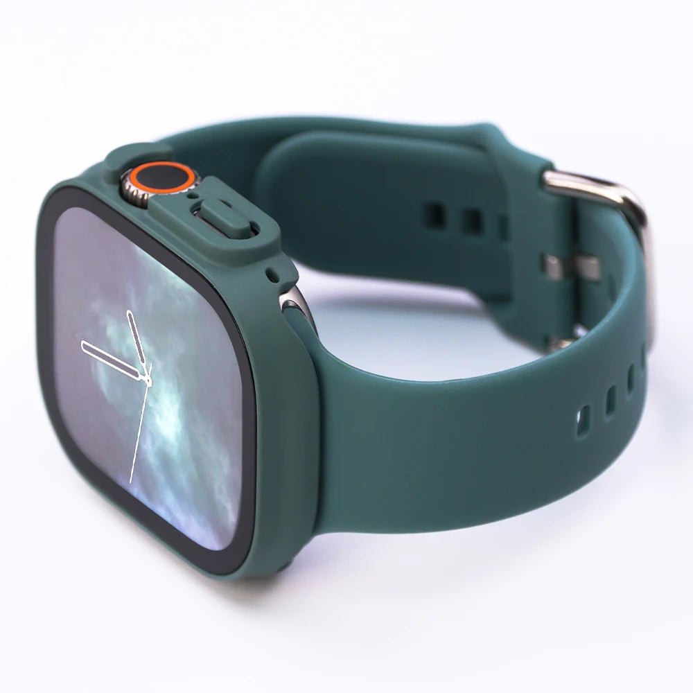 PC Cover Band For Apple Watch Series 10 42 46mm Ultra 49mm Strap Protector Case Smartwatch Accessory For Iwatch 9 8 41 44 45mm