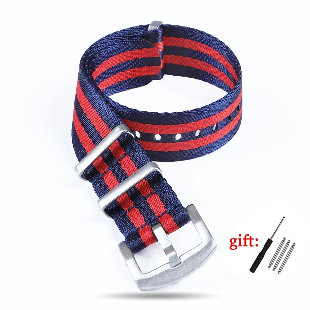 Nylon Watch Strap for Seiko for Military Men Sport Watchband for Rolex Bracelet for Omega for Seamaster 300 Belt 18mm 20mm 22mm