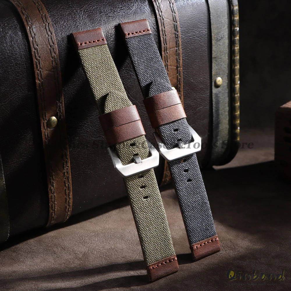 High Quality Durable Nylon Watch Strap Men Women Watchband 20mm 22mm 24mm for Panerai Retro Wristband Release Universal Bracelet