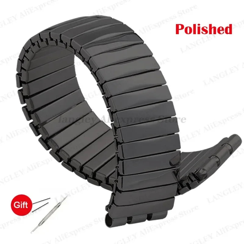 Elastic Metal Watch Band for Swatch Watch Strap 17mm 20mm Stretch Expansion Stainless Watch Strap Men Women Bracelet Accessories
