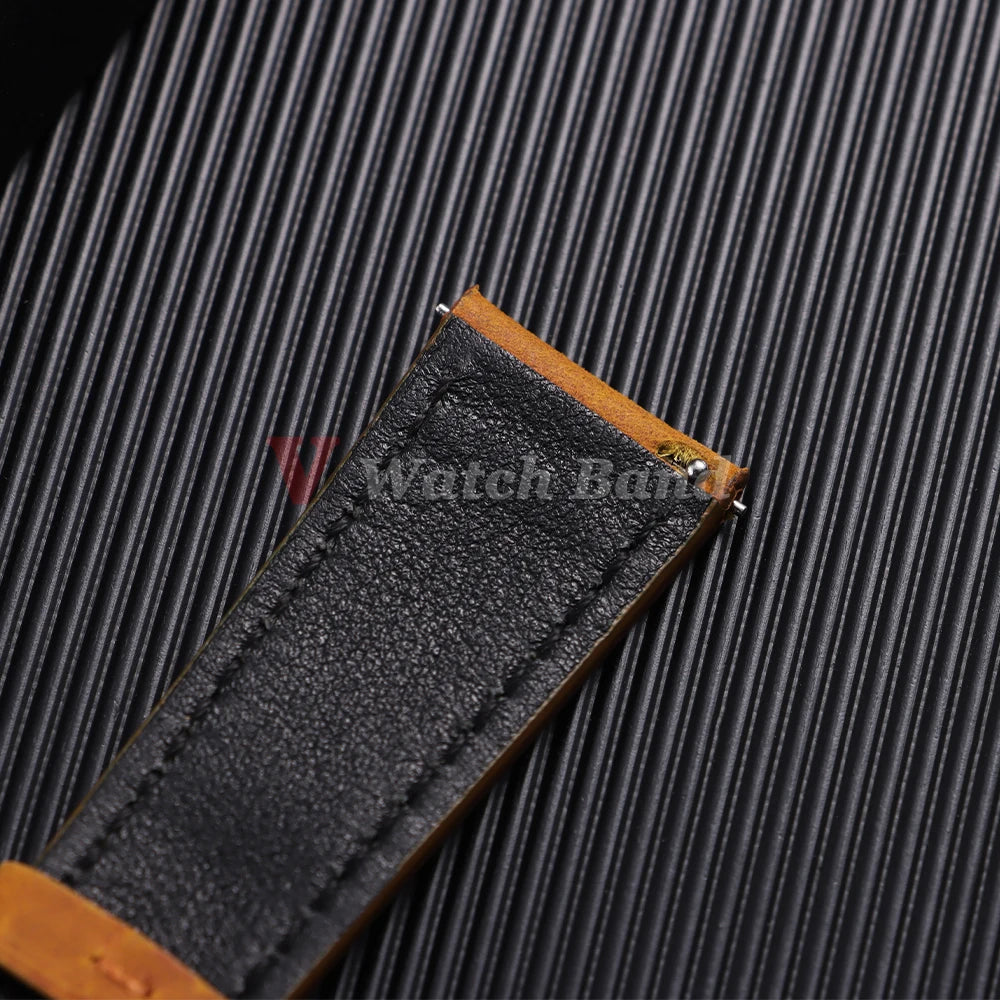 19mm 21mm Genuine Calfskin Leather Watchband for Omega Business Belt for Seiko 18/20/22/24mm Butterfly Buckle Brown Watch Straps