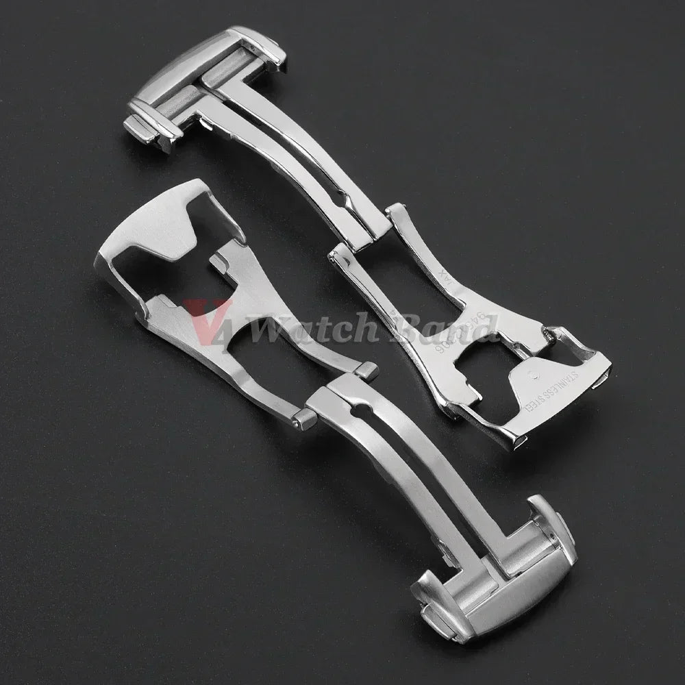 20mm Metal Watchband Buckle for OMEGA 18mm 16mm Steel Clasp for Leather Rubber Watchband Butterfly Button Folding Buckles