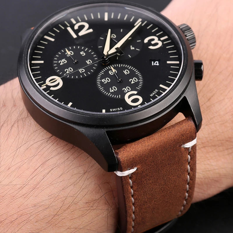 18mm 19mm 20mm 21mm 22mm 24mm Straps Retro Cowhide Watchband for Huawei Gt2/Gt3 Belt Black Yellow Brown Strap for Samsung Galaxy