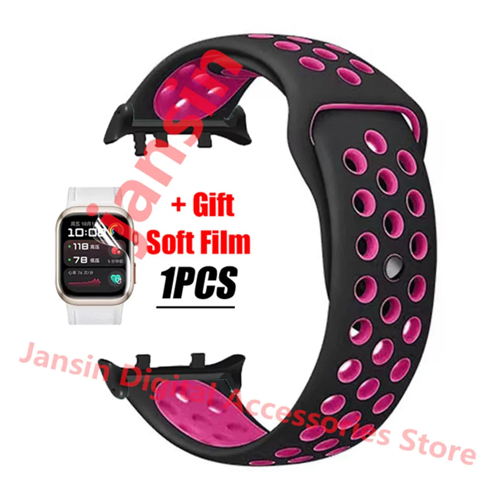 For Huawei Watch D2 Correa Silicone Bracelet Screen Protector Accessories Band For Huawei Watch D2 Replaceable Sport Strap