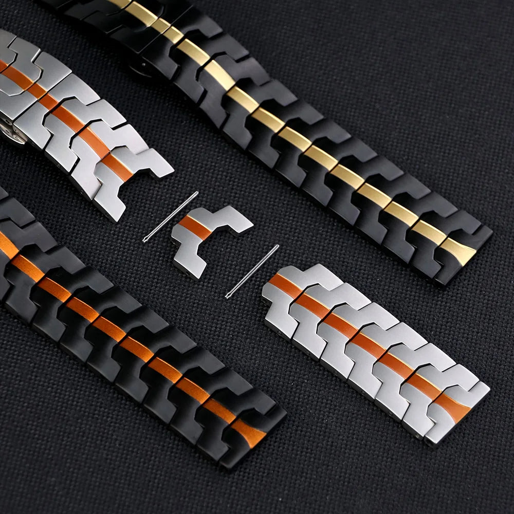 Metal Strap For Samsung Galaxy Watch 7 6 5 4 40 44mm 5pro 45mm Band Stainless Steel Business Metal For Omega MoonSwatch Correa