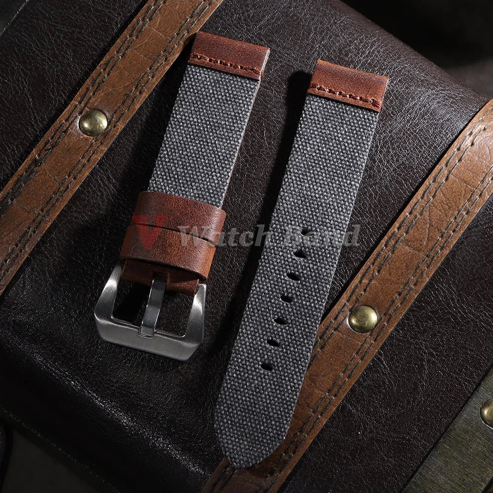 20mm 22mm 24mm High Quality Durable Nylon Watch Strap Men Watchband Blue Armygreen Retro Watch Band Release Universal Bracelet