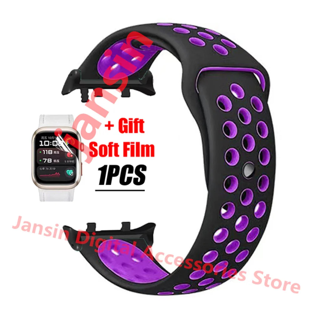 For Huawei Watch D2 Correa Silicone Bracelet Screen Protector Accessories Band For Huawei Watch D2 Replaceable Sport Strap