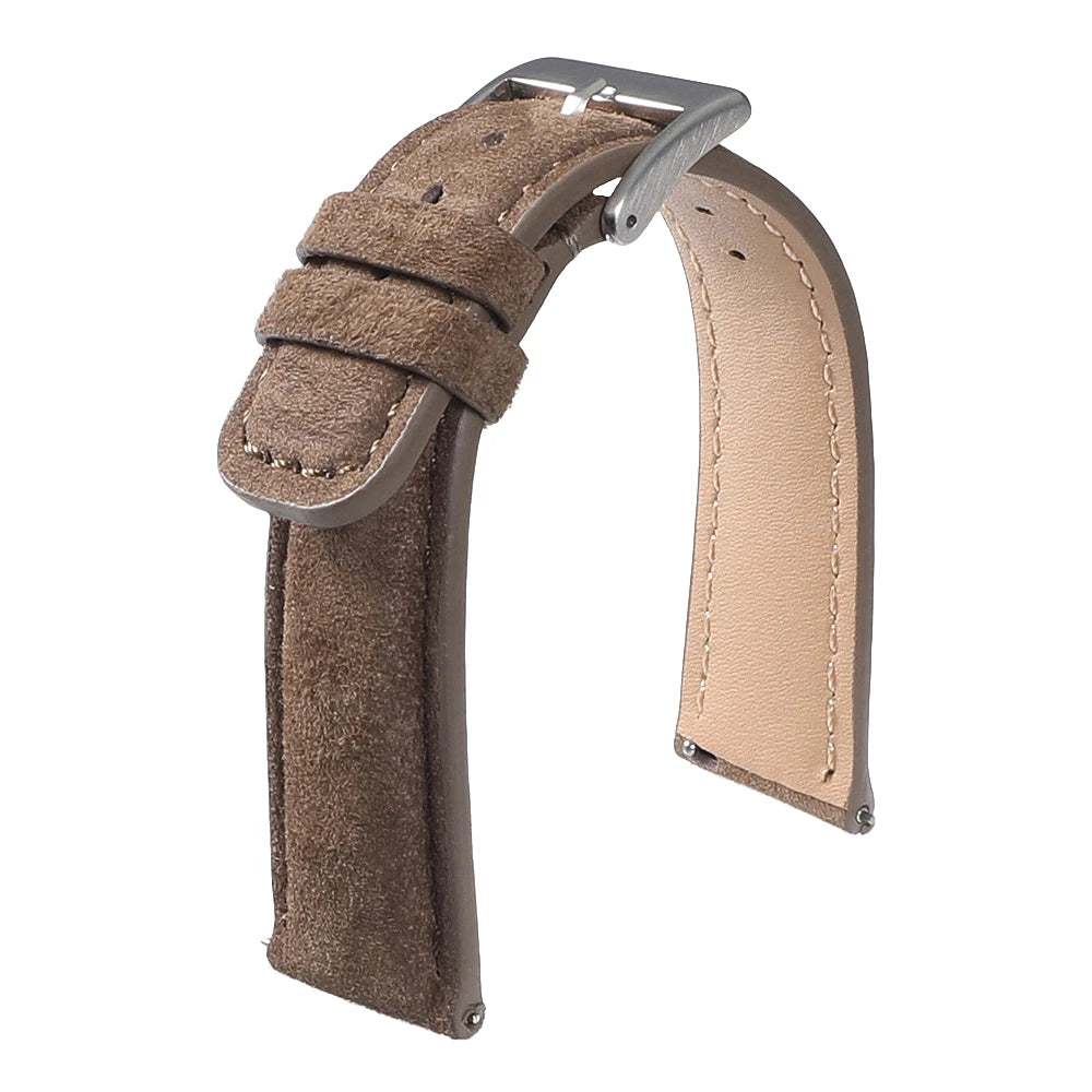 18mm 20mm 22mm Vintage Suede Cowhide Watch Strap Handmade Watch Band Gray Brown Black Quick Release Bracelet for Men Wome