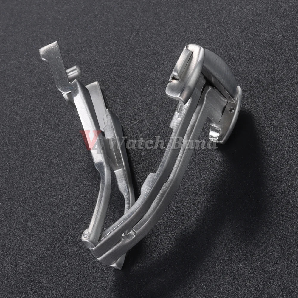 Watch Buckle for Omega 16mm 18mm 20mm Stainless Steel Deployment Clasp for Nylon Rubber Watch Band Folding Butterfly Button