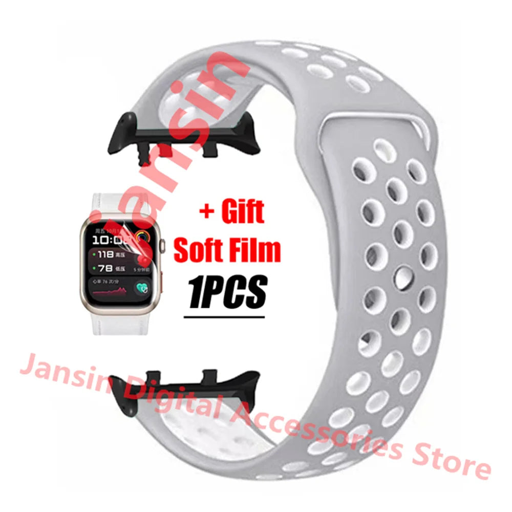 For Huawei Watch D2 Correa Silicone Bracelet Screen Protector Accessories Band For Huawei Watch D2 Replaceable Sport Strap