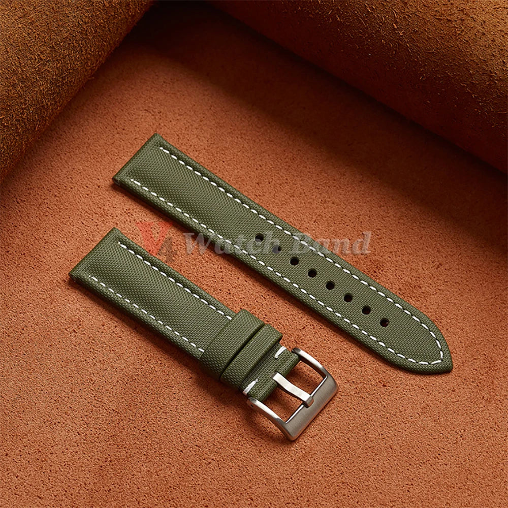 Premium Sailcloth Strap 18mm 19mm 21mm for Omega for Rolex Watch Band Durable Nylon Bracelet 20mm 22mm Quick Release Wristbelt