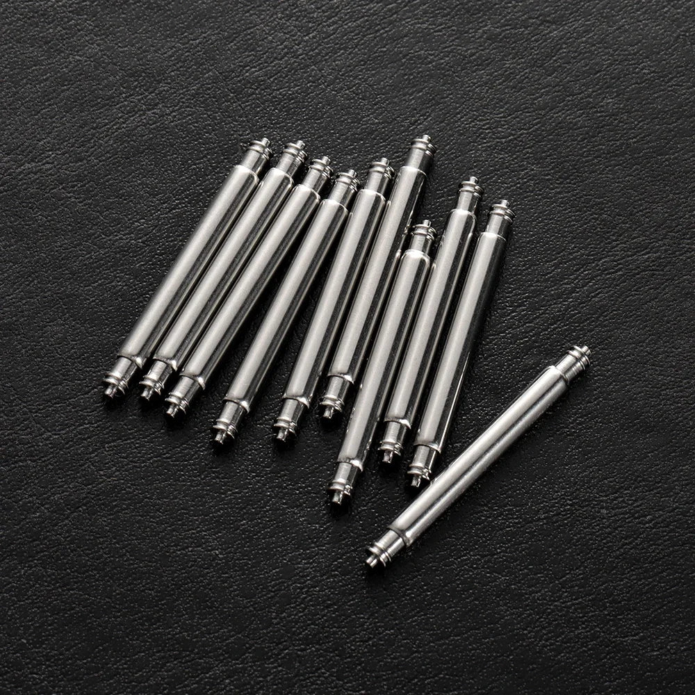 20pcs 1.5/1.8/2.0/2.5mm Diameter Watch Band Pins 16/18/20/22/24mm Spring Pin Watch Repair Tool Metal Steel Spring Bars Link Pins