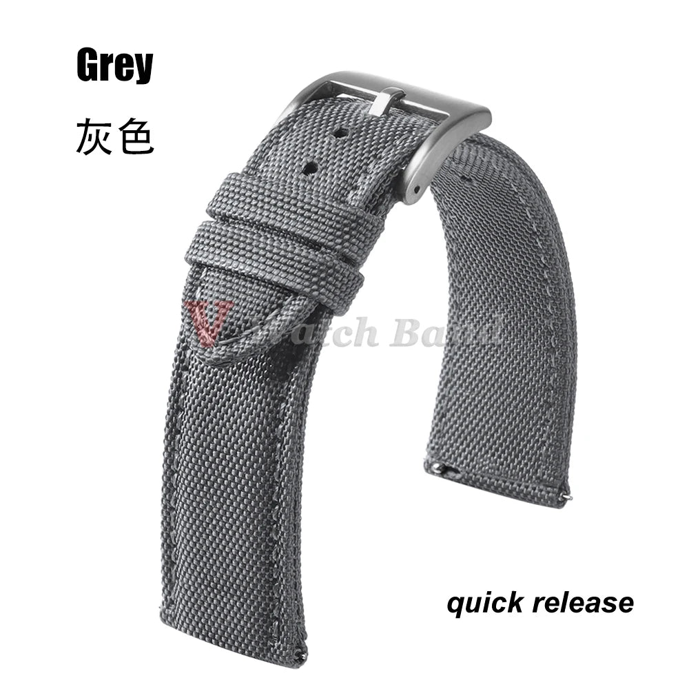 Nylon Watch Band for Seiko Army Military Canvas Woven Nylon Strap 20mm 22mm Quick Release Wristband Men's Sport Watch Bands