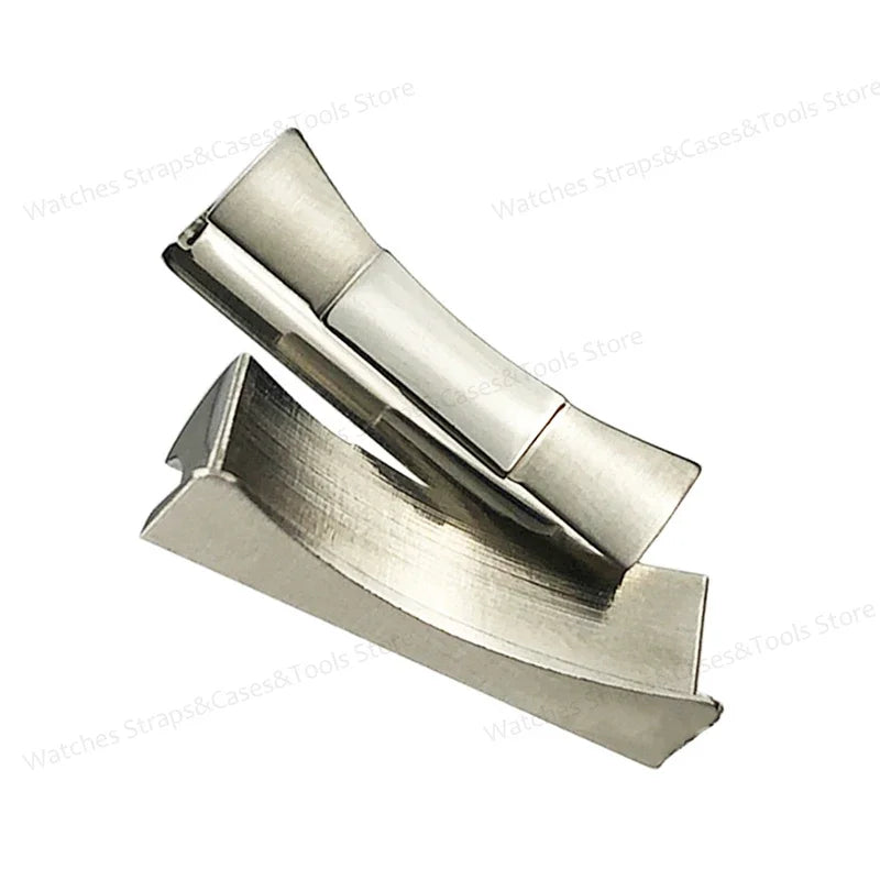 20mm Curved End Link Endlink For Rolex Watchband For Submariner Watch Band Rubber Leather Strap Metal Seamless Connection 2pcs