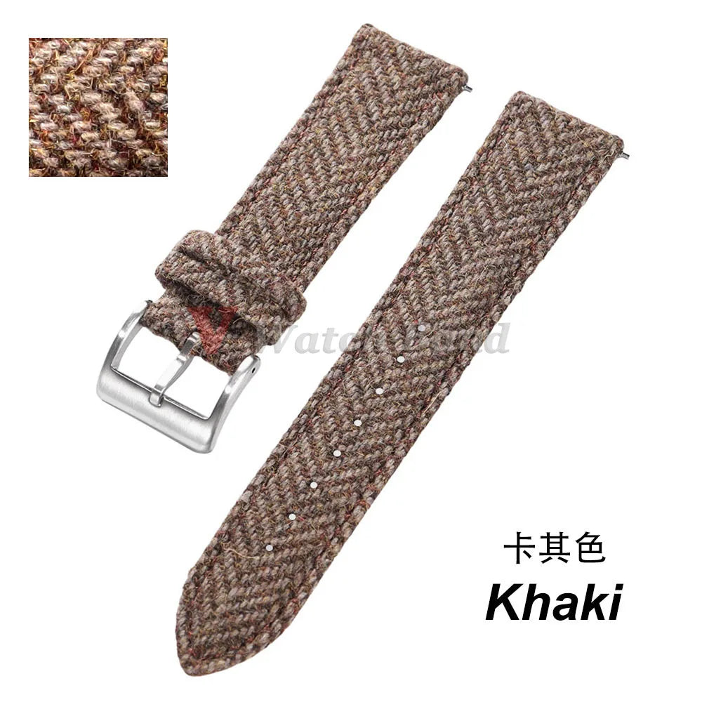 18mm 20mm 22mm High Quality Sailcloth Watch Strap Two-Sided Nylon Cowhide Watchband Quick Release Band Sport Wrist Belt for Men