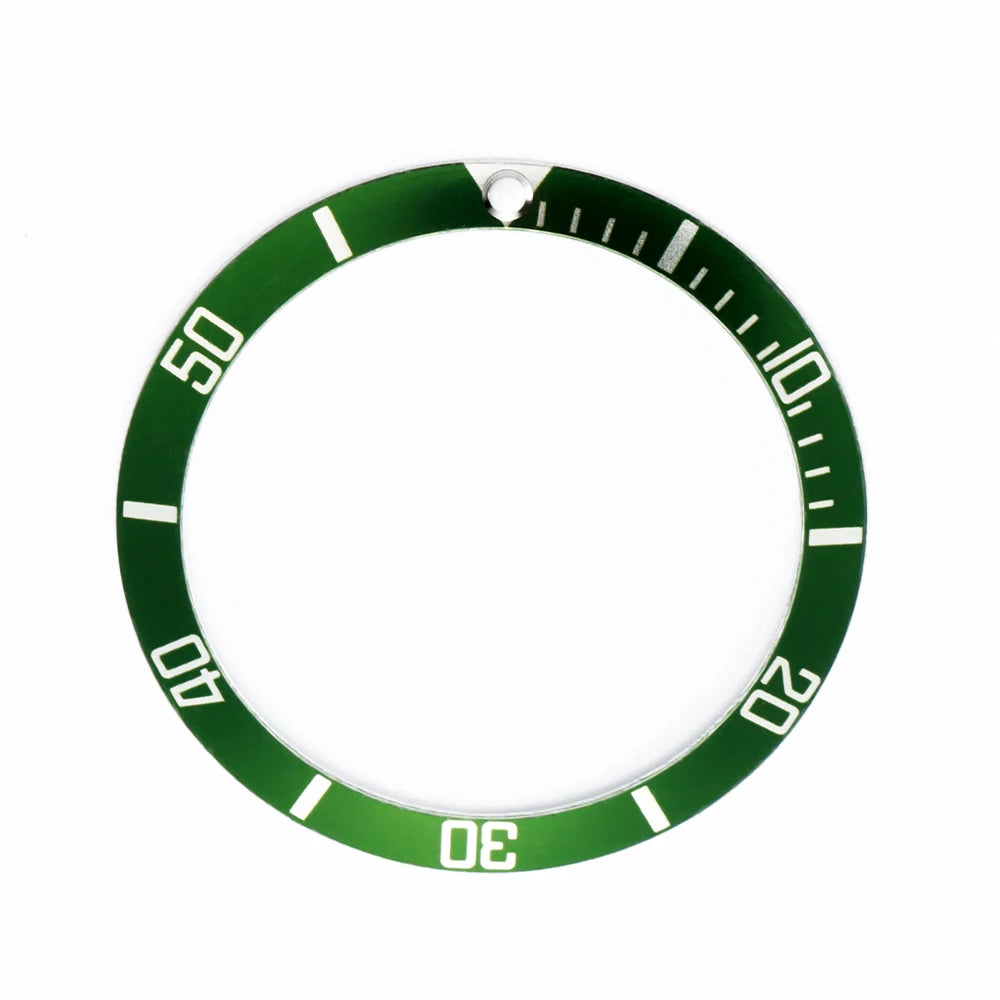 37mm Aluminium Ceramic Watch Bezel Insert Ring for Rolex Watch Case Alloy Insert Ring Slope GMT Diving Watch Part Accessories