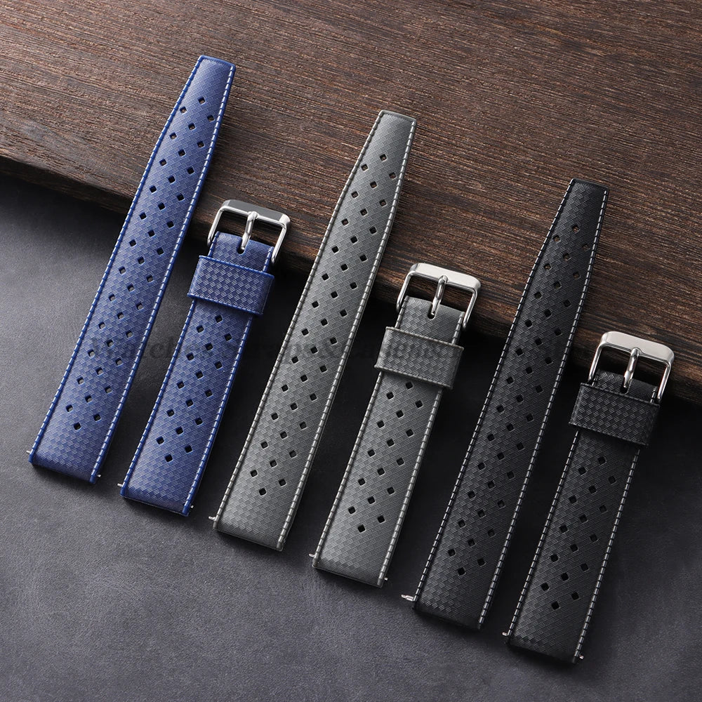 20mm 22mm Tropical Silicone Strap for Oris for Seiko Diving Sport Watchband for Huawei Watch GT5/GT4 Men Women Sport Smart Bands