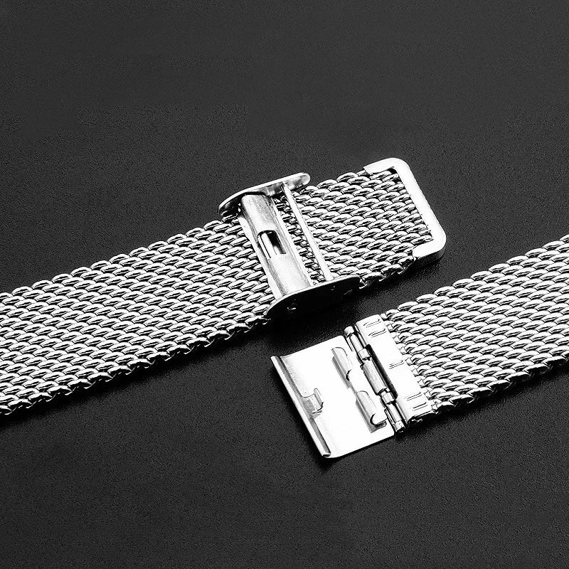 1.0 Mesh Milanese Watch Strap QuickRelease Stainless Steel Bracelet 3mm Thickness for DW for Omega Wristband 18mm 20mm 22mm 24mm