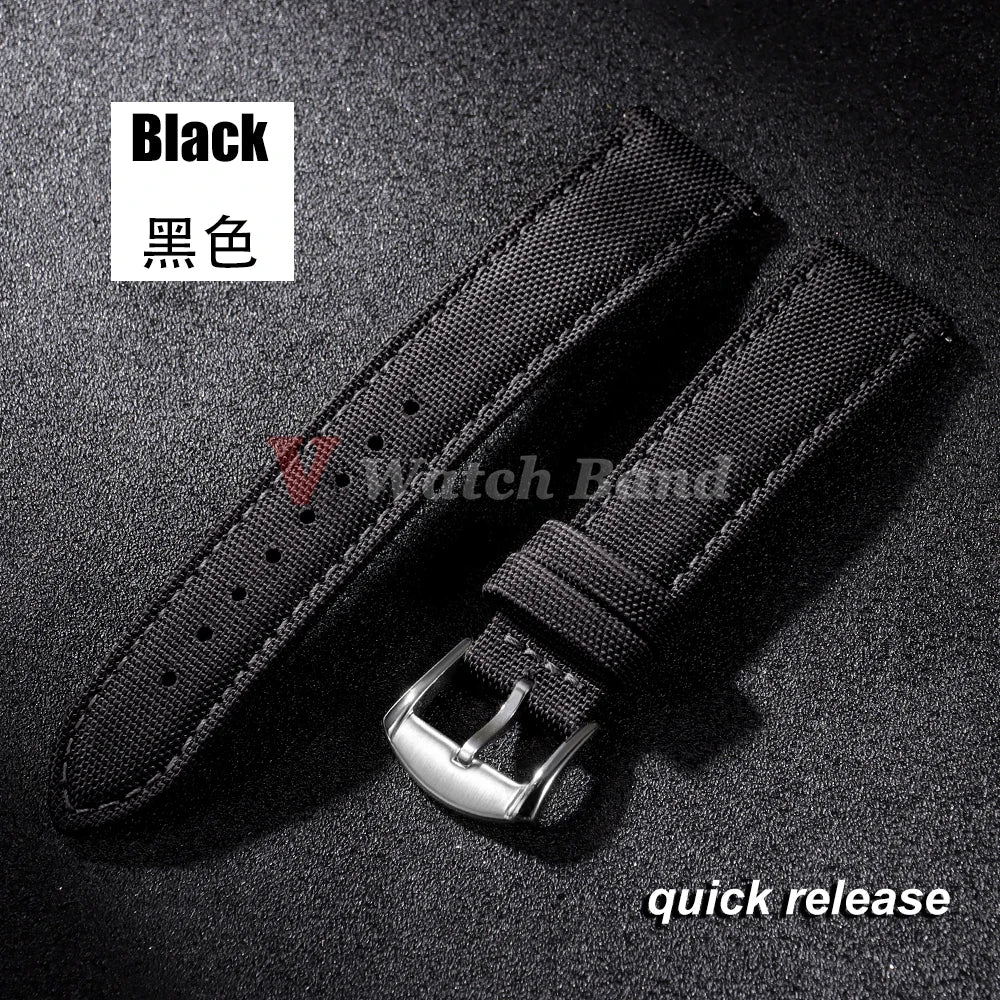 20mm 22mm Nylon Watch Band for Seiko Army Military Canvas Woven Nylon Strap Quick Release Wristband Men's Sport Watch Bands