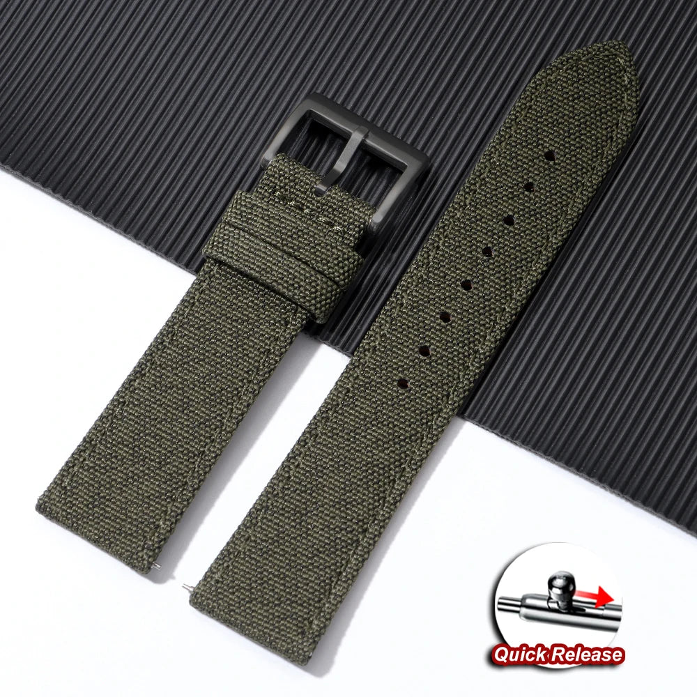 High Quality Quick Release Watch Band for Seiko Quick Release Watchband for Samsung Galaxy Watch 6/5/4 Canvas Universal Straps