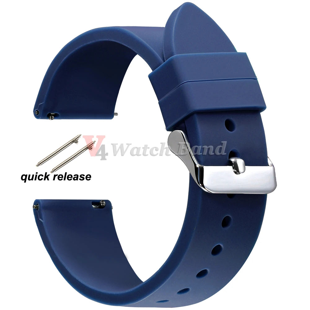 16mm 18mm 20mm 22mm Quick Release Silicone Strap for Samsung Galaxy Watch 3 4 5  for Huawei GT2/GT3 Smart Watch Bracelet