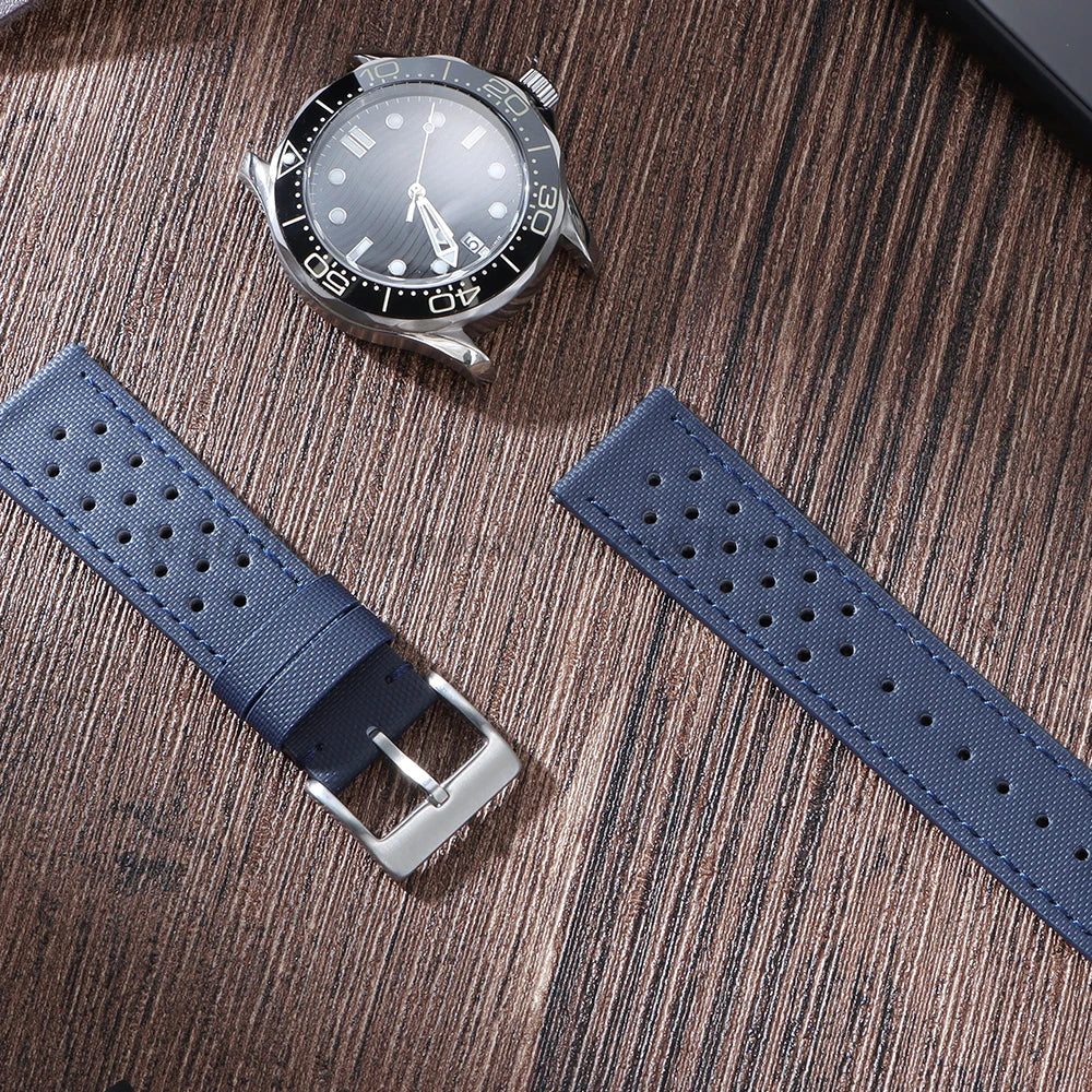 Premium Sailcloth Watch Strap for Seiko for Omega 18mm 20mm 22mm Qucik Release Fabric WatchBand Butterfly Buckle for HuaweiWatch