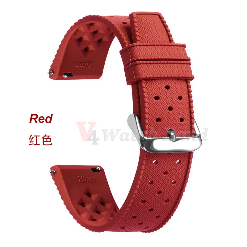 Premium Grade Tropical Rubber Watchband Strap 18mm 20mm 22mm  for Seiko SRP7J1 Watch Bands for Omega for Rolex Diving Waterproof