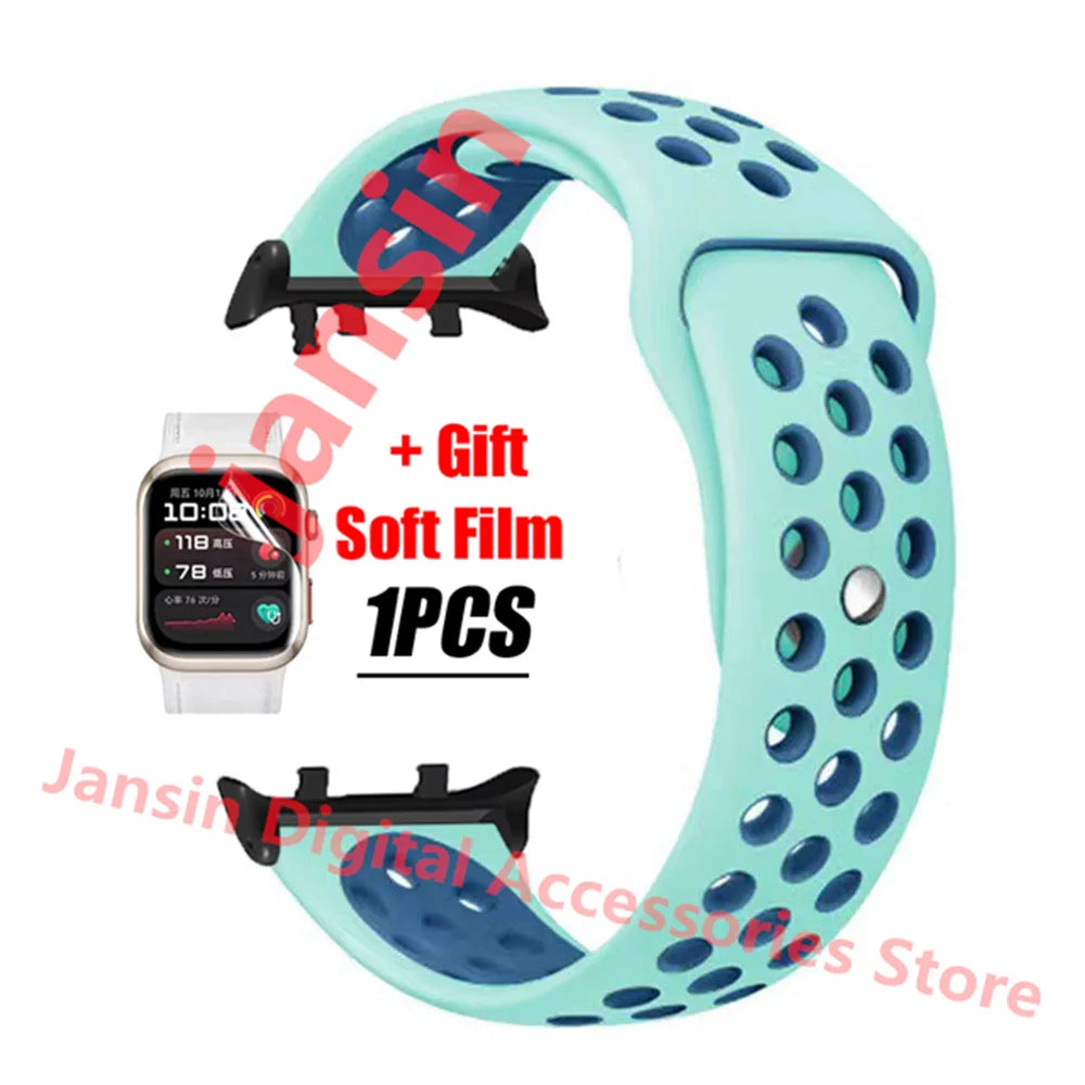 For Huawei Watch D2 Correa Silicone Bracelet Screen Protector Accessories Band For Huawei Watch D2 Replaceable Sport Strap