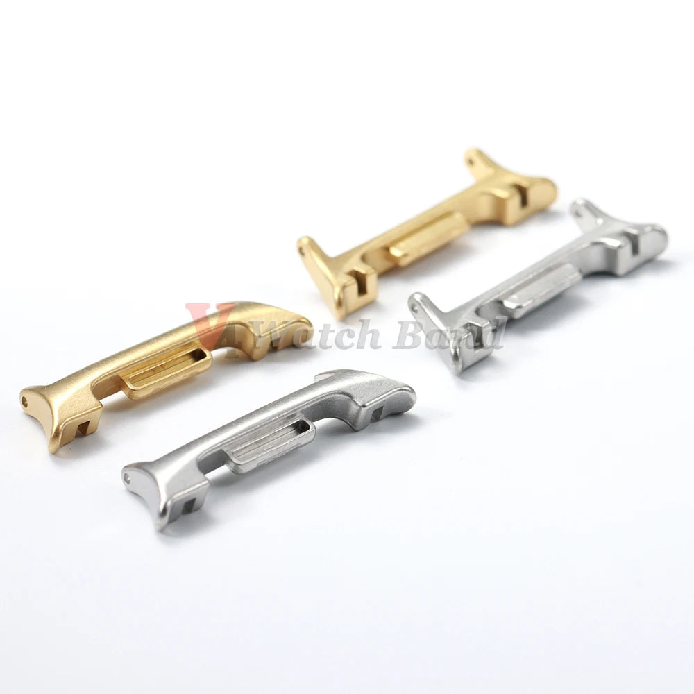 1Pair Watchband Connectors for Samsung Galaxy Watch 8 Ultra Metal Adapters Stainless Steel Bracelets Link Attachment Replacement