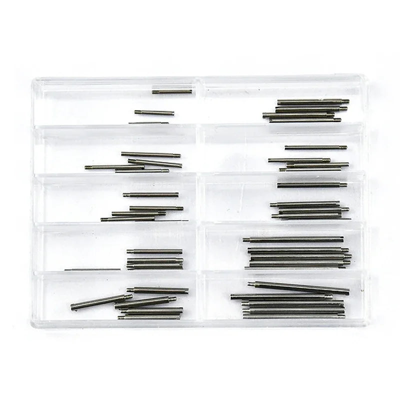 50pcs Screws Rod for Rolex Watch Band Metal Strap Stainless Steel Screw Pin Watch Repair Tools Watch Parts Tool Kit  Accessories