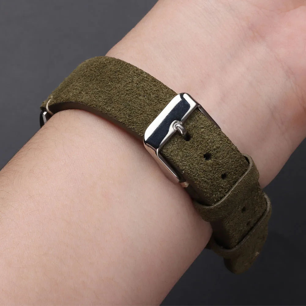 Quick Release Soft Suede Watch Strap for Seiko 18/20/22mm for Huawei Watch Gt3/Gt4 Bracelet 14/16mm Women Men Calfskin Wristband