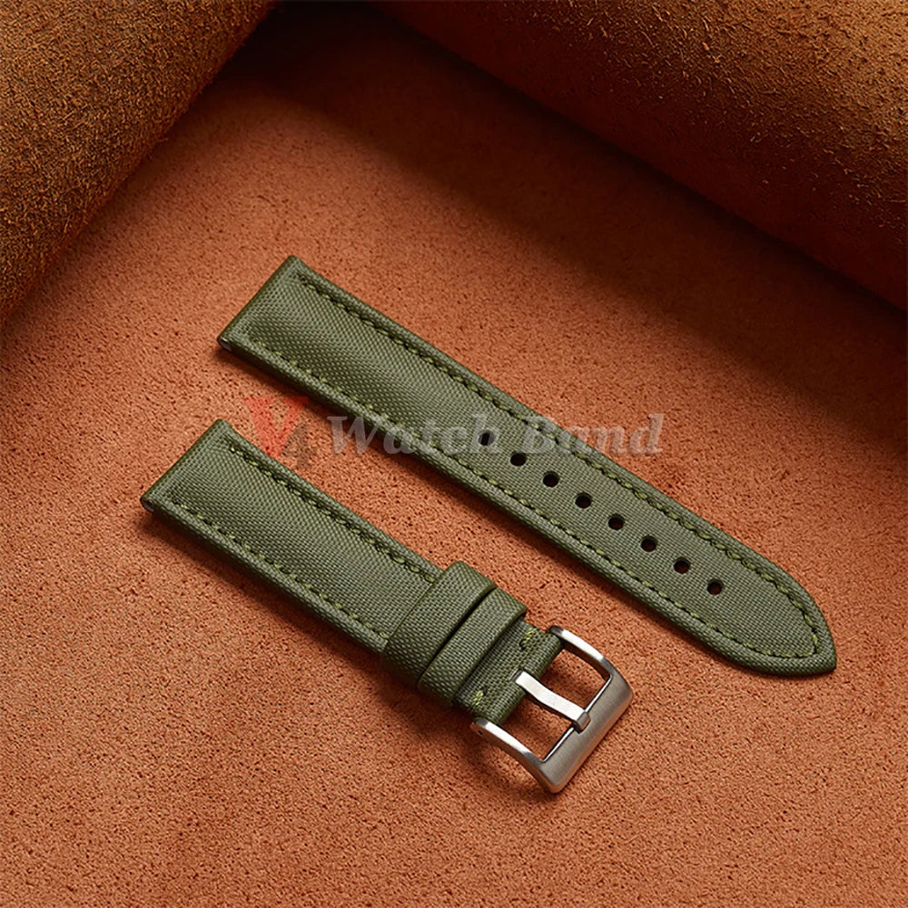 Premium Sailcloth Strap 18mm 19mm 21mm for Omega for Rolex Watch Band Durable Nylon Bracelet 20mm 22mm Quick Release Wristbelt