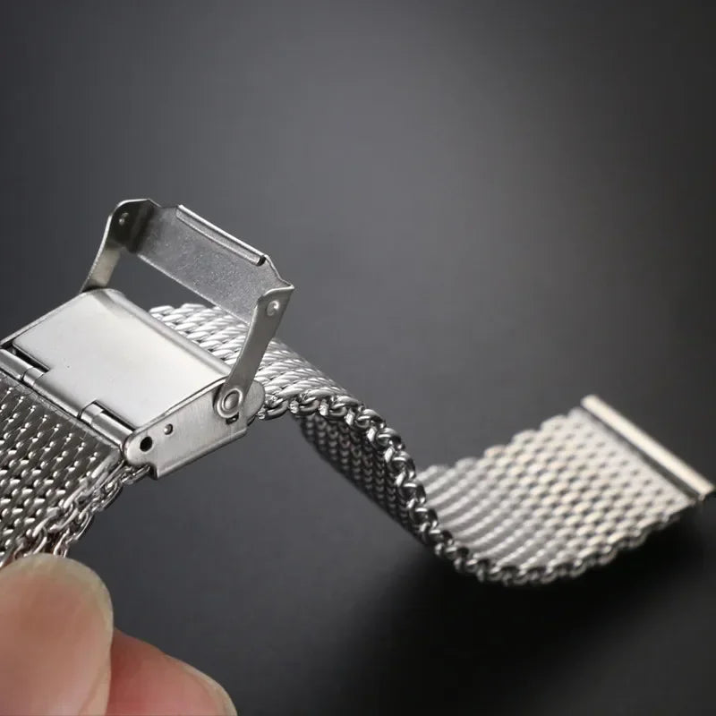 1.0 Mesh Milanese Strap for Seiko for Casio 2.5 Thickness Stainless Steel Watch Bracelet for DW for Omega Wristbelt18/20/22/24mm