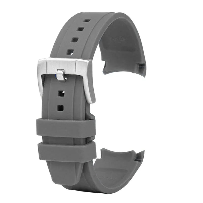 For Seiko ForCitizen Curved End Silicone Strap for Rolex Arc Rubber Watch Band for Swatch for Omega Joint Model Bracelet 20/22mm