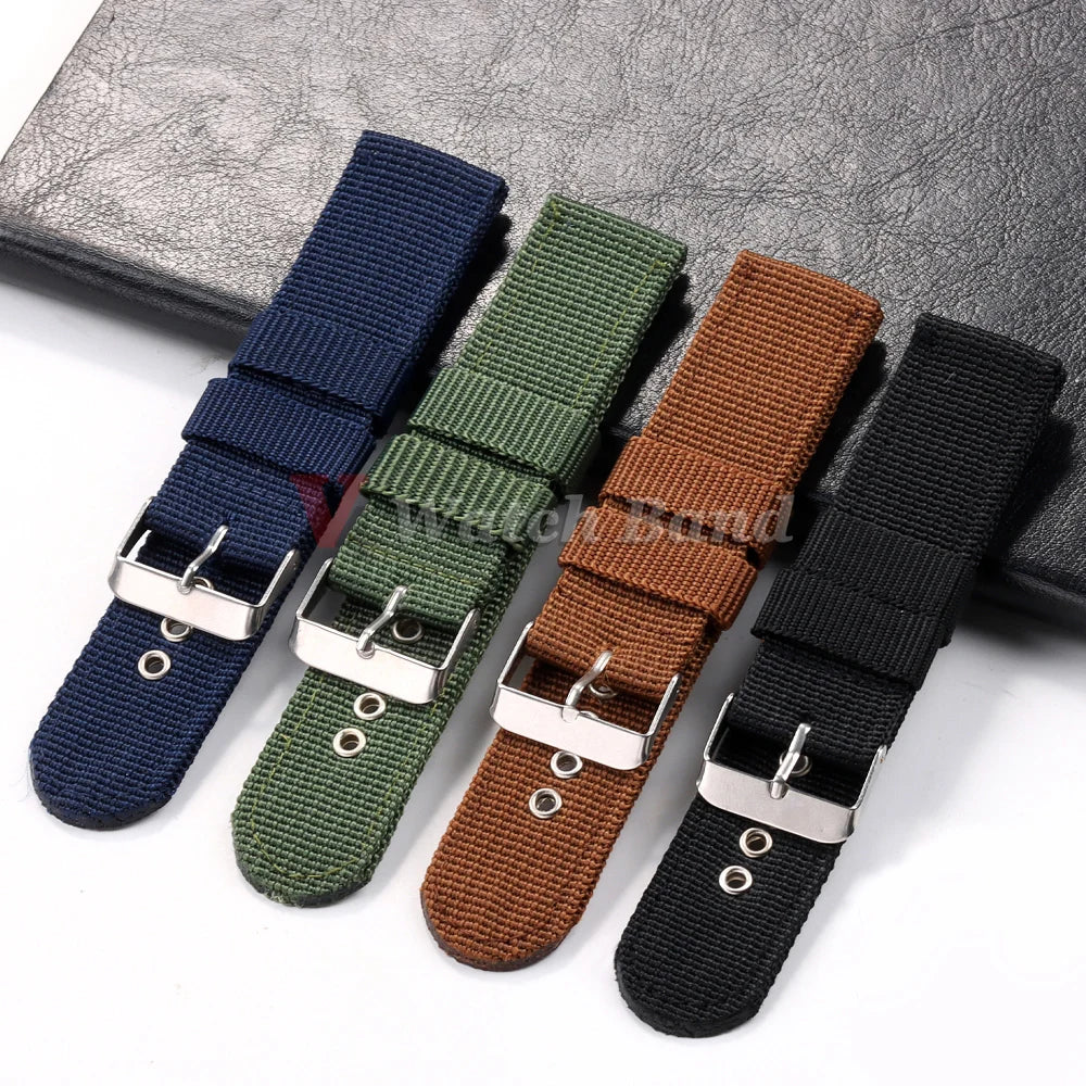16/18/20/22/24mm Nylon Watch Band for Seiko Army Military Canvas Woven Nylon Strap for Huawei Wristband Men's Sport Watch Bands
