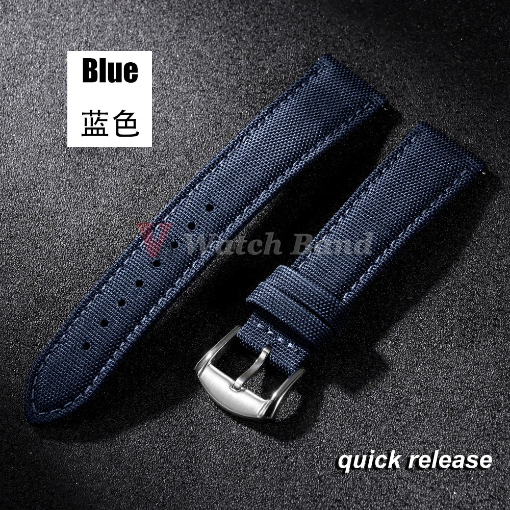 20mm 22mm Nylon Watch Band for Seiko Army Military Canvas Woven Nylon Strap Quick Release Wristband Men's Sport Watch Bands